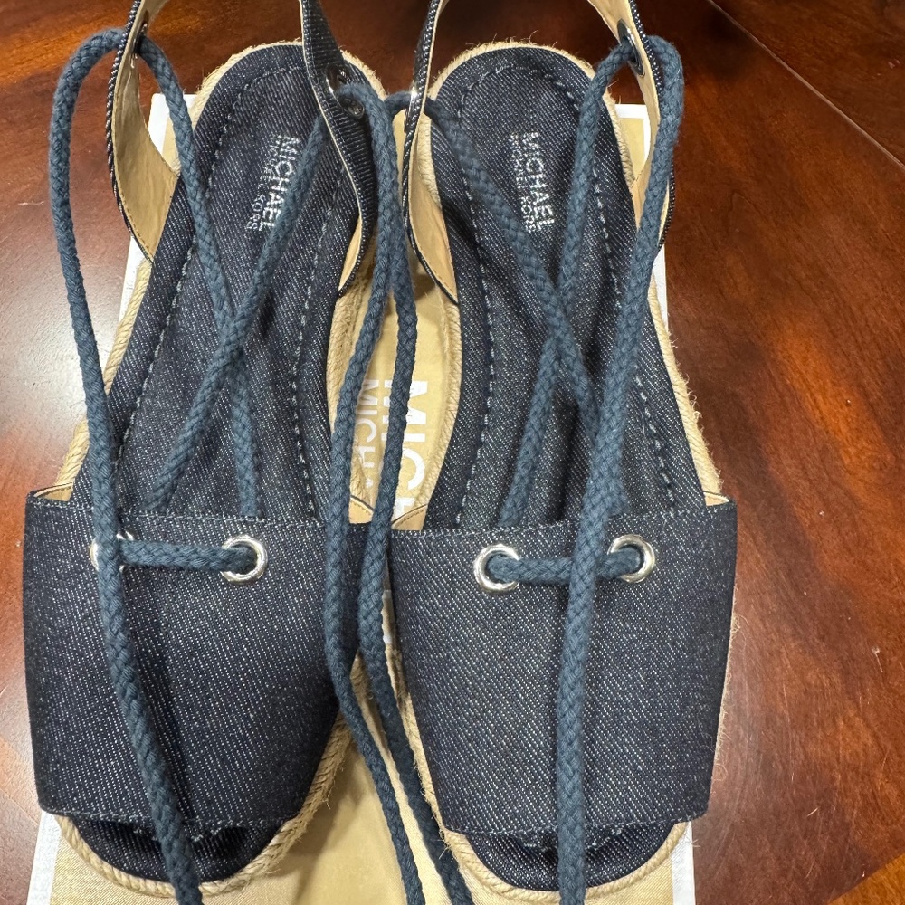 Michael Kors Margie open toe Denim Lace up